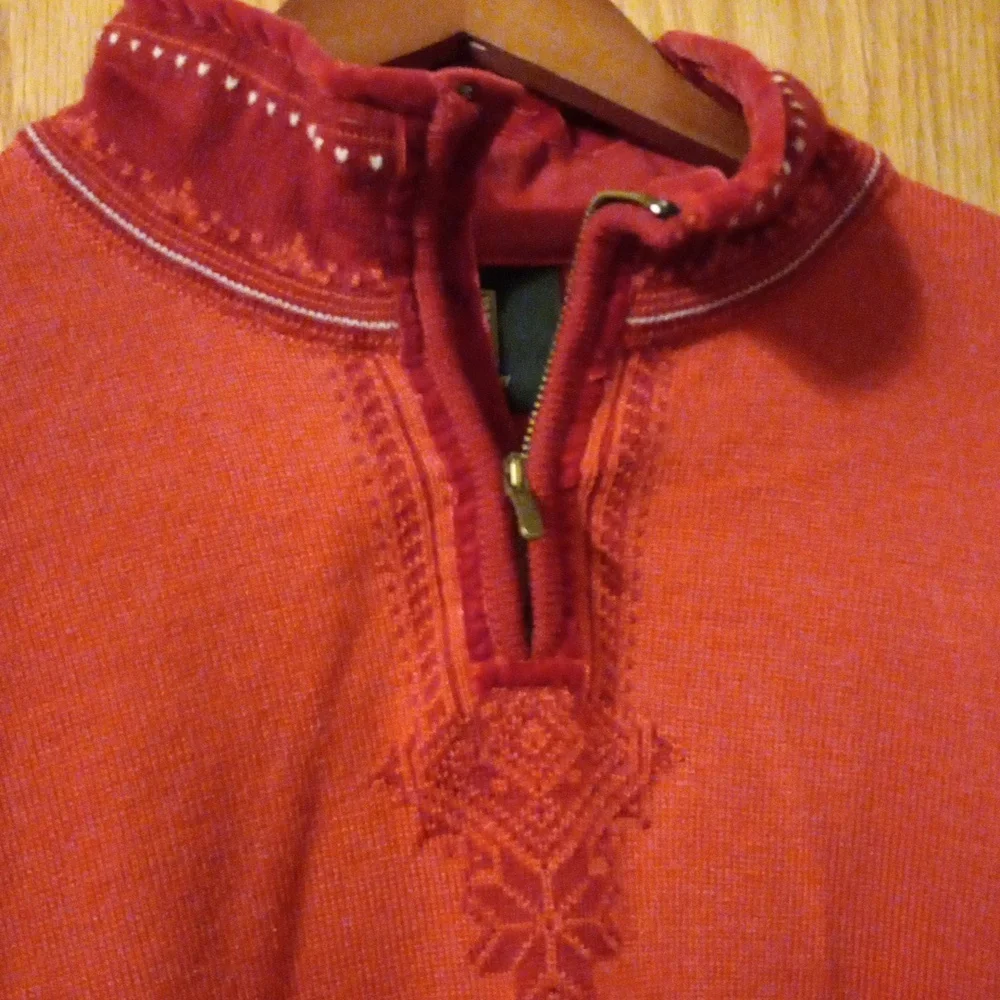 Rust Red Women's Quarter-Zip Sweater - Brand Unspecified - Picture 4 of 11